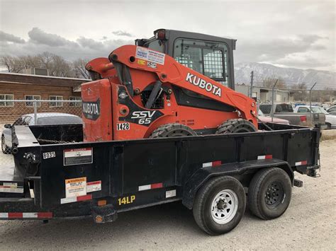 franklin equipment skid steer on a trailer|skid steer dump trailers.